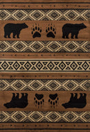 Rugs Brown Area Rugs 22" x 36" x 0.4" Brown Polypropylene Mat Rug 1896 HomeRoots