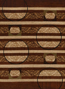 Rugs Brown Area Rugs 22" x 36" x 0.43" Brown Polypropylene Accent Rug 1364 HomeRoots