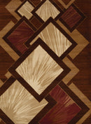 Rugs Brown Area Rugs 22" x 36" x 0.43" Brown Polypropylene Accent Rug 1376 HomeRoots