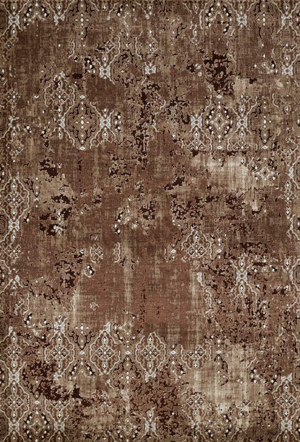Rugs Brown Area Rugs - 22" x 36" x 0.43" Brown Polypropylene/Polyester Accent Rug HomeRoots