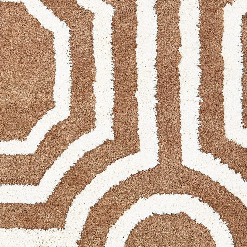 Rugs Brown Area Rugs - 22" x 36" x 1.2" Light Brown Microfiber Accent Rug HomeRoots