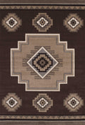 Rugs Brown Area Rugs 61" x 90" x 0.5" Brown Polypropylene Area Rug 1465 HomeRoots