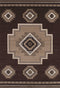 Rugs Brown Area Rugs 61" x 90" x 0.5" Brown Polypropylene Area Rug 1465 HomeRoots