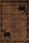 Rugs Brown Area Rugs 63" x 86" x 0.4" Brown Polypropylene Area Rug 1906 HomeRoots