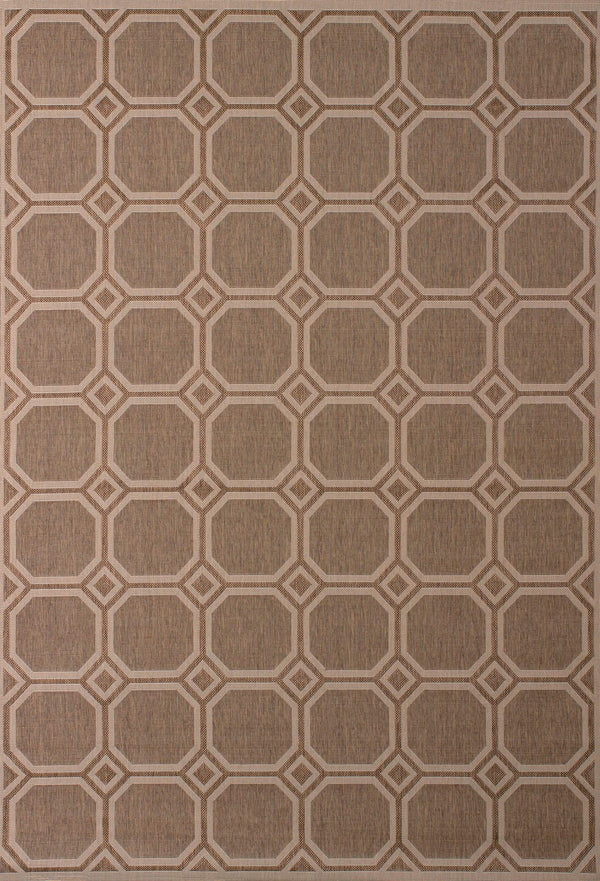 Rugs Brown Area Rugs 63" x 90" Brown Polypropylene/Olefin Area Rug 1278 HomeRoots