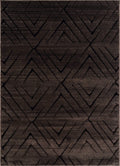 Rugs Brown Area Rugs - 63" x 90" x 0.79" Brown Polyester/Olefin Area Rug HomeRoots