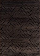 Rugs Brown Area Rugs - 63" x 90" x 0.79" Brown Polyester/Olefin Area Rug HomeRoots