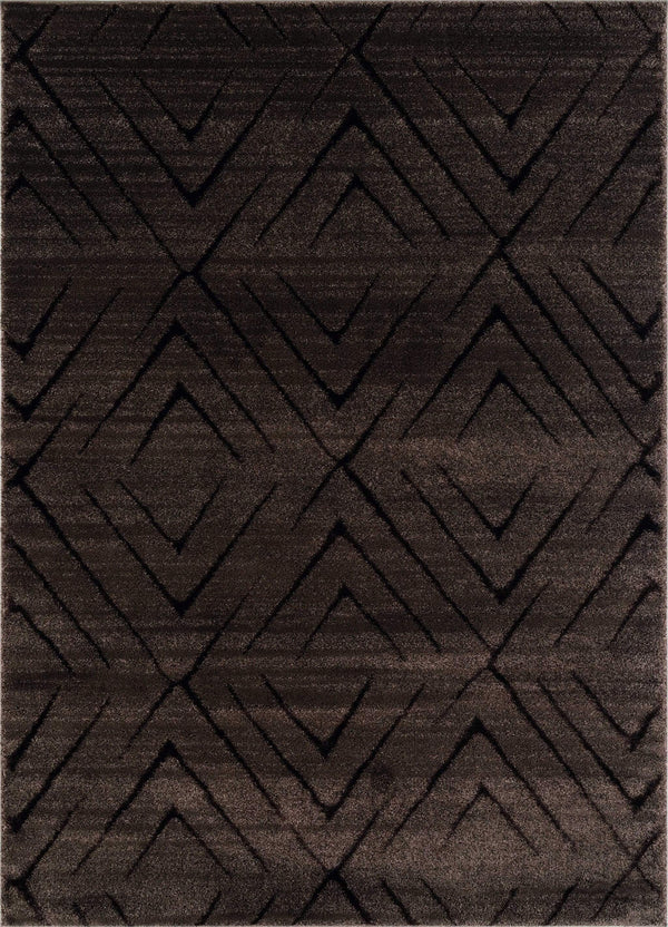 Rugs Brown Area Rugs - 63" x 90" x 0.79" Brown Polyester/Olefin Area Rug HomeRoots