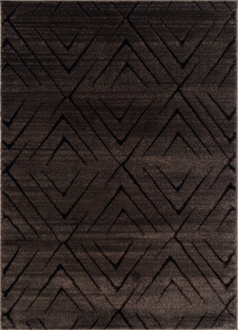 Rugs Brown Area Rugs - 63" x 90" x 0.79" Brown Polyester/Olefin Area Rug HomeRoots