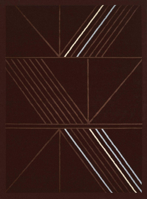 Rugs Brown Area Rugs 94" x 126" x 0.4" Dark Brown Olefin Oversize Rug 7784 HomeRoots