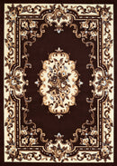 Rugs Brown Area Rugs - 94" x 126" x 0.4" Dark Brown Olefin Oversize Rug HomeRoots