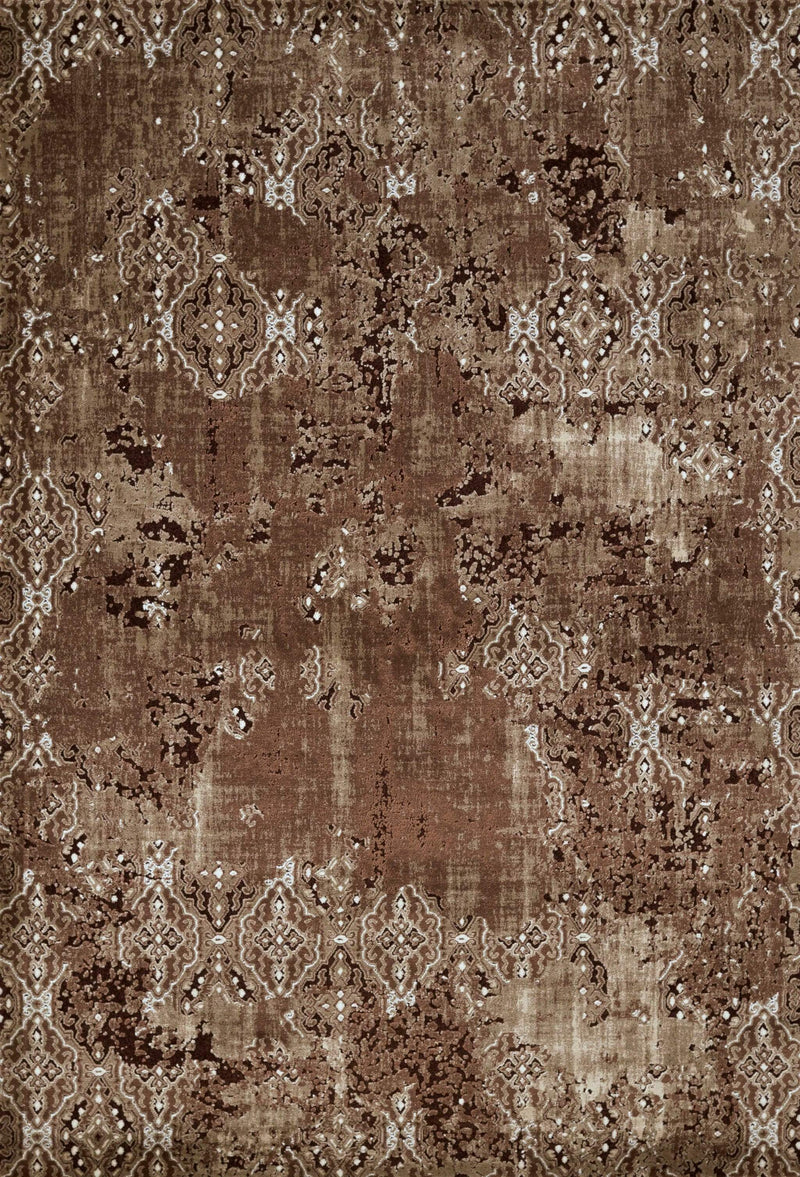 Rugs Brown Area Rugs - 94" x 126" x 0.43" Brown Polypropylene/Polyester Oversize Rug HomeRoots