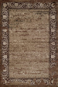 Rugs Brown Area Rugs 94" x 126" x 0.43" Lt. Brown Polypropylene/Polyester Oversize Rug 1771 HomeRoots