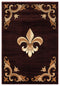 Rugs Brown Area Rugs 94" x 126" x 0.53" Brown Olefin/Polypropylene Area Rug 7536 HomeRoots
