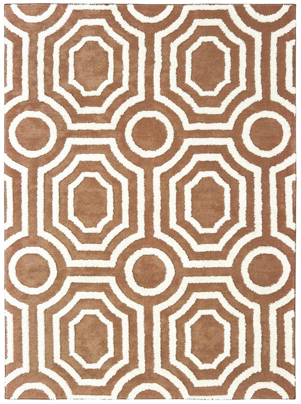 Rugs Brown Area Rugs - 94" x 126" x 1.2" Light Brown Microfiber Oversize Rug HomeRoots