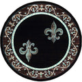 Rugs Brown Area Rugs 94" x 94" x 0.53" Brown Olefin/Polypropylene Round Rug 7421 HomeRoots