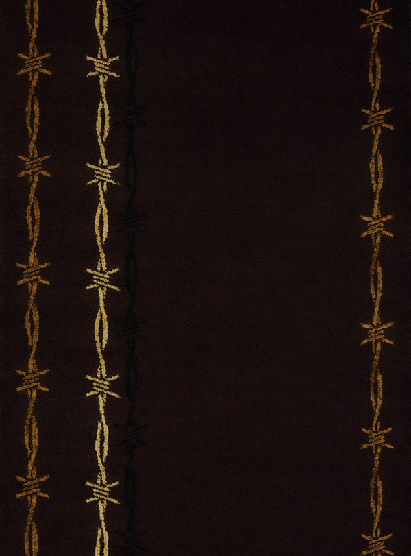 Rugs Brown Rug 22" x 26" x 0.4" Brown Polypropylene Accent Rug 6633 HomeRoots