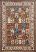Rugs Brown Rug - 31" x 47" x 0.39" Dark Brown Polyester Mat Rug HomeRoots