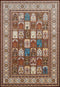 Rugs Brown Rug - 31" x 47" x 0.39" Dark Brown Polyester Mat Rug HomeRoots