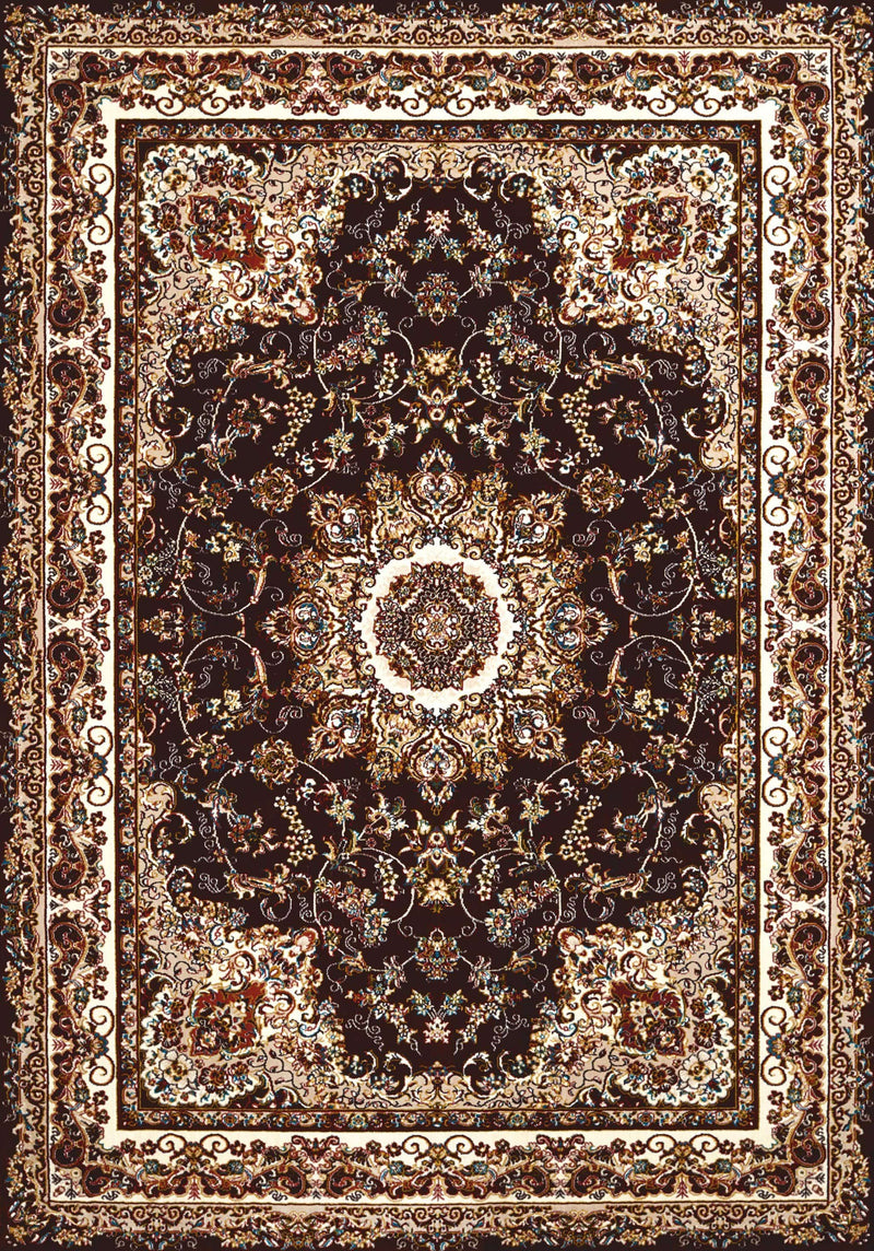 Rugs Brown Rug - 31" x 47" x 0.39" Dark Polyester Brown Mat Rug HomeRoots