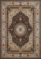 Rugs Brown Rug - 63" x 86" x 0.39" Dark Brown Area Polyester Rug HomeRoots