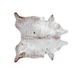 Rugs Brown Rug 72" x 84" White and Brown, Cowhide Rug 2281 HomeRoots