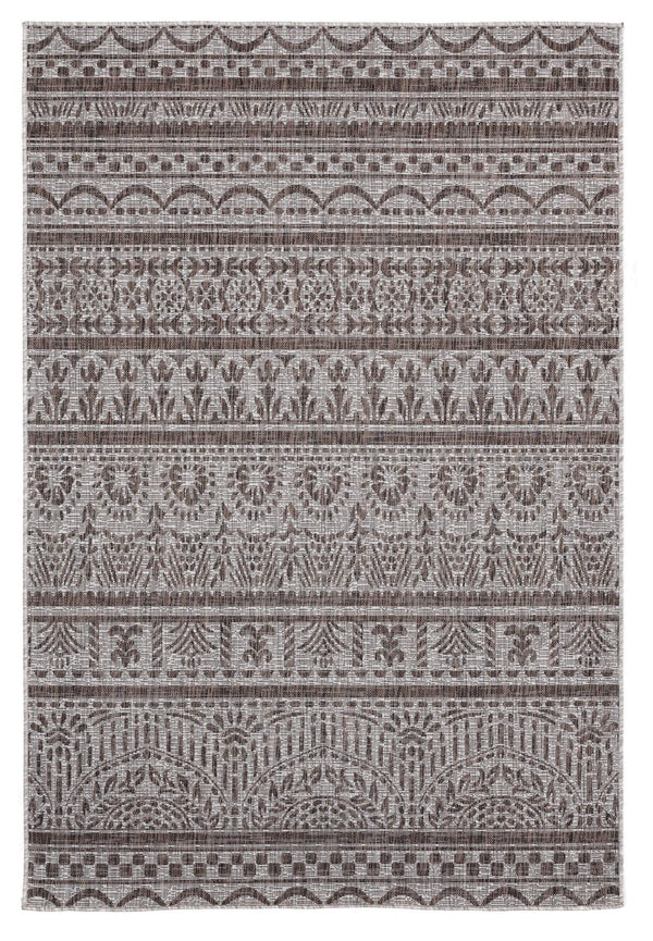 Rugs Brown Rug 94" x 126" x 0.04" Brown Polypropylene Oversize Rug 6886 HomeRoots