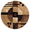 Rugs Brown Rug - 94" x 94" x 0.5" Brown Olefin/Polypropylene Round Rug HomeRoots