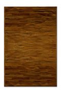 Rugs Brown Rug - 96" x 120" Brown Linear, Cowhide Stitched - Area Rug HomeRoots