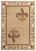 Rugs Carpets and Rugs 22" x 32" x 0.53" Beige Olefin/Polypropylene Accent Rug 7411 HomeRoots