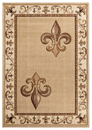 Rugs Carpets and Rugs 22" x 32" x 0.53" Beige Olefin/Polypropylene Accent Rug 7411 HomeRoots