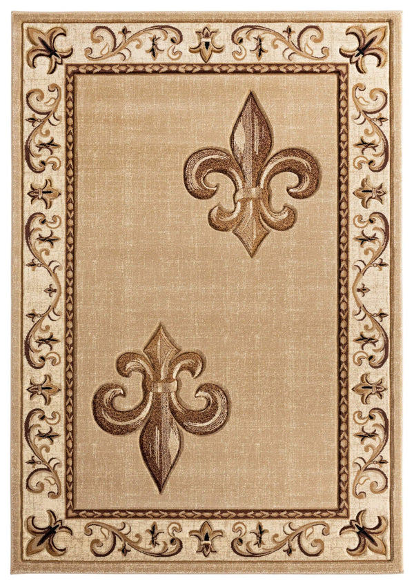 Rugs Carpets and Rugs 22" x 32" x 0.53" Beige Olefin/Polypropylene Accent Rug 7411 HomeRoots