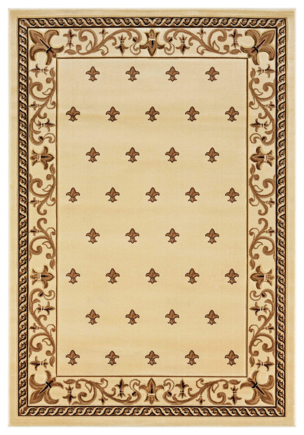 Rugs Carpets and Rugs 22" x 32" x 0.53" Beige Olefin/Polypropylene Accent Rug 7501 HomeRoots