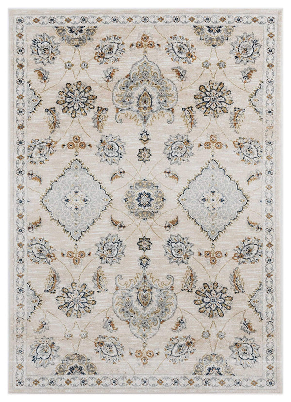 Rugs Carpets and Rugs - 23" x 36" x 0.79" Beige Microfiber/Polyester Accent Rug HomeRoots