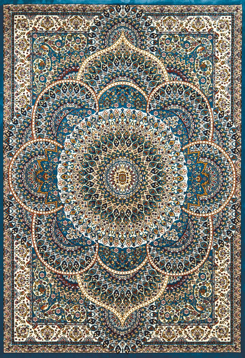 Rugs Carpets and Rugs - 31" x 47" x 0.39" Cerulean Polyester Mat Rug HomeRoots