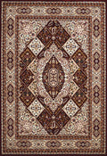 Rugs Carpets and Rugs 31" x 47" x 0.39" Ruby Polyester Mat Rug 6750 HomeRoots