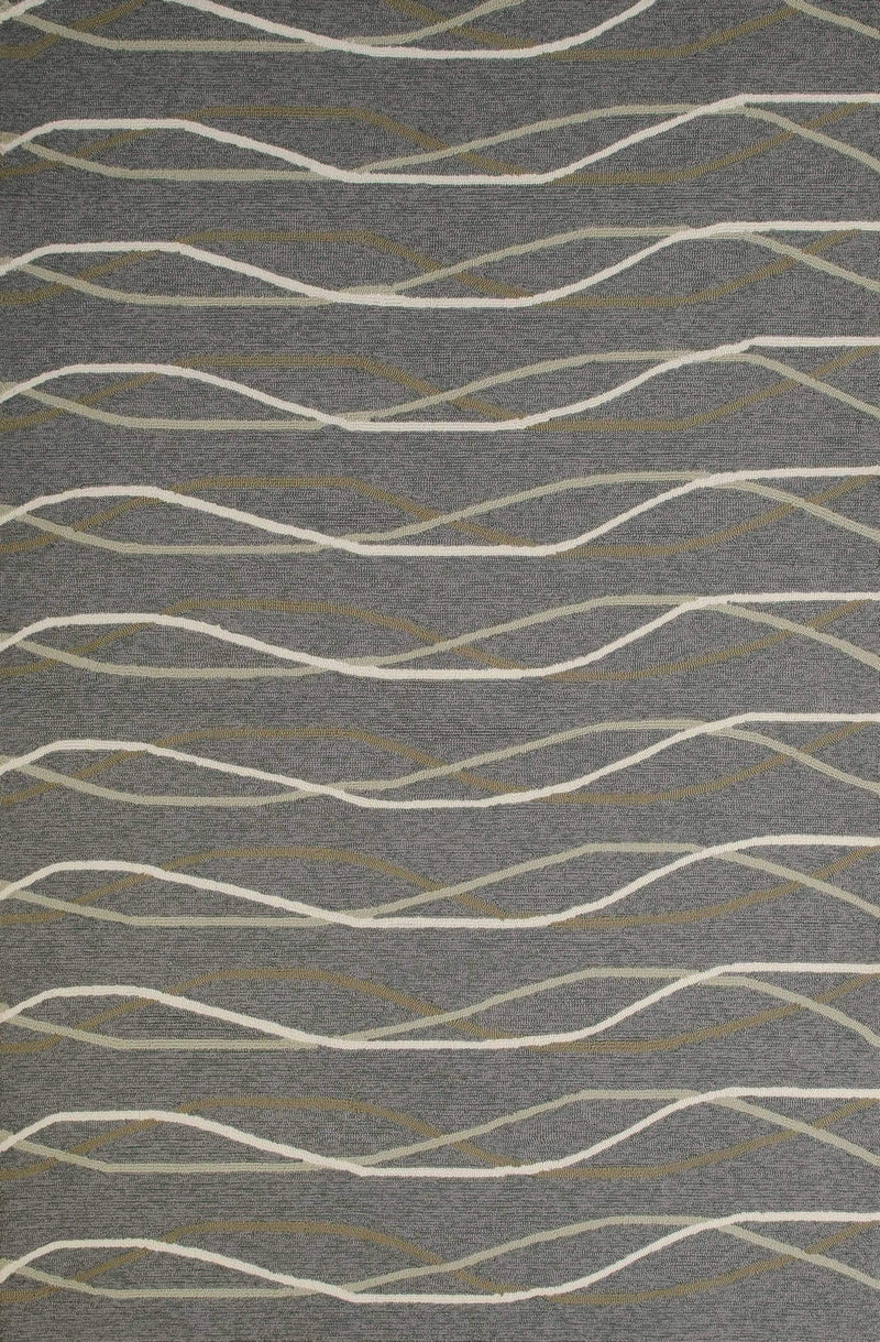 Rugs Carpets and Rugs - 60" x 90" x 0.47" Charcoal Olefin Area Olefin Rug HomeRoots