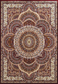 Rugs Carpets and Rugs 63" x 86" x 0.39" Ruby Polyester Area Rug 6715 HomeRoots