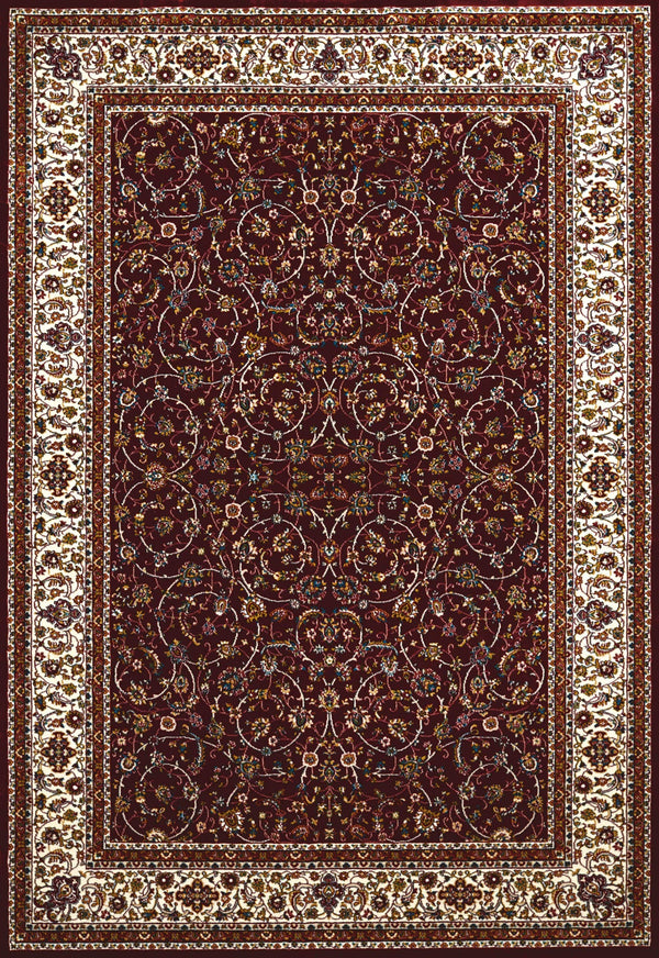 Rugs Carpets and Rugs 63" x 86" x 0.39" Ruby Polyester Area Rug 6727 HomeRoots