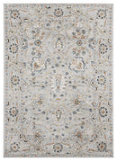 Rugs Carpets and Rugs - 63" x 86" x 0.79" Blue/Grey Microfiber/Polyester Area Rug HomeRoots