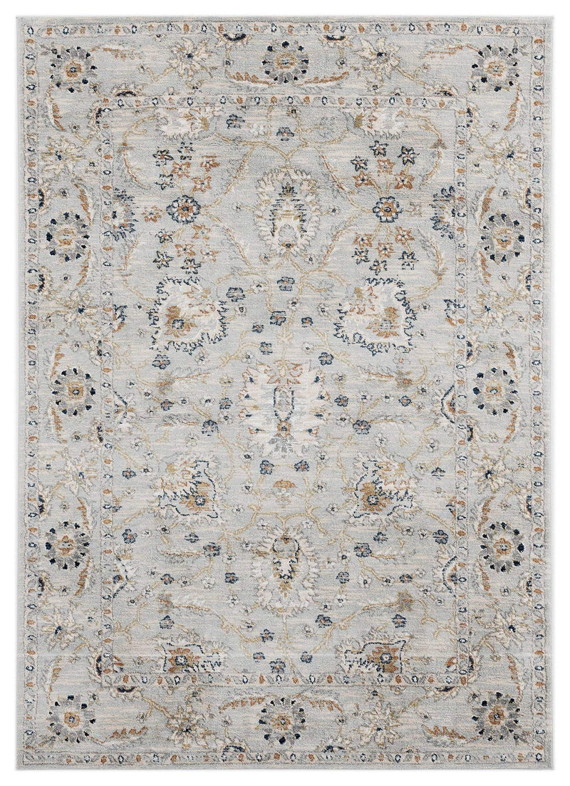 Rugs Carpets and Rugs - 63" x 86" x 0.79" Blue/Grey Microfiber/Polyester Area Rug HomeRoots