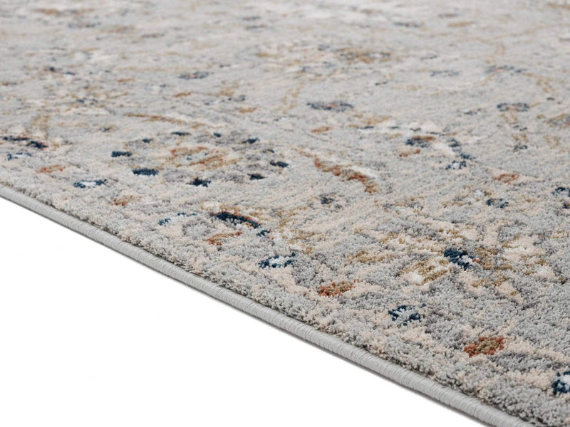 Rugs Carpets and Rugs - 63" x 86" x 0.79" Blue/Grey Microfiber/Polyester Area Rug HomeRoots