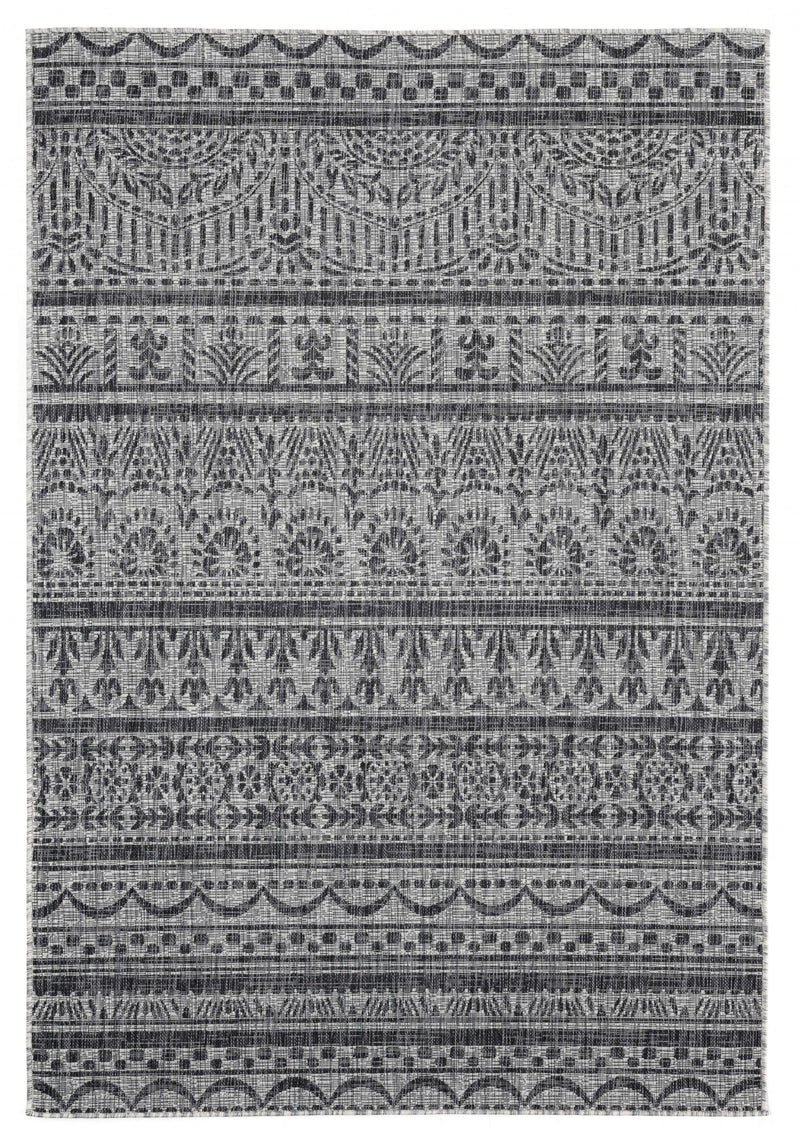 Rugs Carpets and Rugs 63" x 90" x 0.04" Black Polypropylene Area Rug 6891 HomeRoots