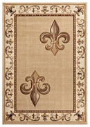 Rugs Carpets and Rugs 63" x 90" x 0.53" Beige Olefin/Polypropylene Area Rug 7414 HomeRoots