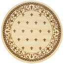 Rugs Carpets and Rugs 94" x 94" x 0.53" Beige Olefin/Polypropylene Round Rug 7505 HomeRoots