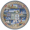 Rugs Cheap Area Rugs 2'6" x 4'6" Oval Wool Blue Area Rug 3727 HomeRoots