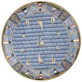 Rugs Cheap Area Rugs - 2'6" x 4'6" Oval Wool Blue Area Rug HomeRoots