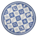 Rugs Cheap Area Rugs 2'6" x 4'6" Oval Wool Blue/Ivory Area Rug 3728 HomeRoots