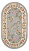 Rugs Cheap Area Rugs - 2'6" x 4'6" Oval Wool Slate Blue/Ivory Area Rug HomeRoots