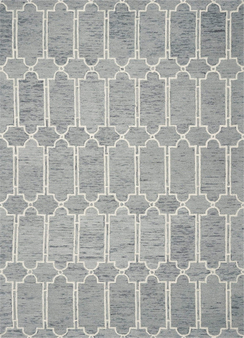 Rugs Cheap Area Rugs 27" X 45" Wool Blue Area Rug 3372 HomeRoots